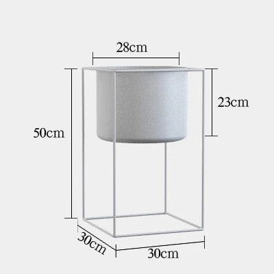 Gold Metal Plant Stands with Planters – Modern Tall Floor Stands for Indoor Plants, Living Room & Balcony Decor