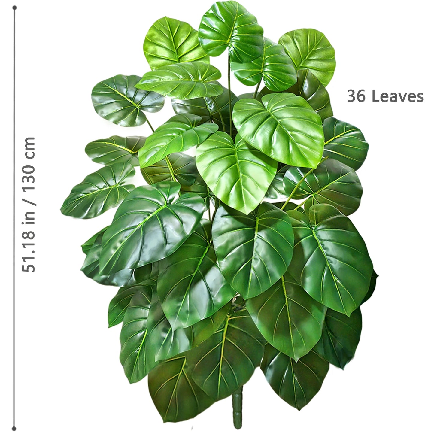 Tejesa 60-103cm Artificial Monstera deliciosa Pothos Alocasia Leaf Fake Plant Ornamental Festive Home Office Decoration