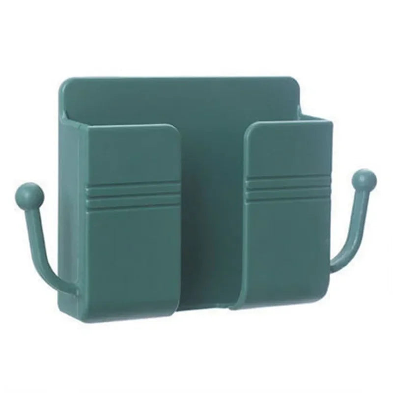 Mobile Phone Wall Mount Hat Hook Glasses Holder Hanger Remote Control Holder Bracket Charging Stand Home Storage Organization