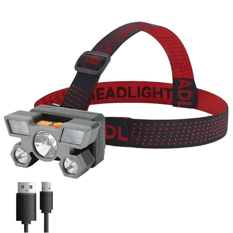 Hemasa H5 LED Flashlight Rechargeable with Built in Battery Strong Light Camping Head Light Headlamp
