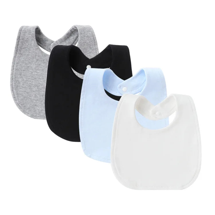 Tejesa 4Pcs Baby Bibs Burp Clothes / Newborn Saliva Towels for Girls Boys Cotton Kids Apron Infant Accessories Toddler Bibs Set