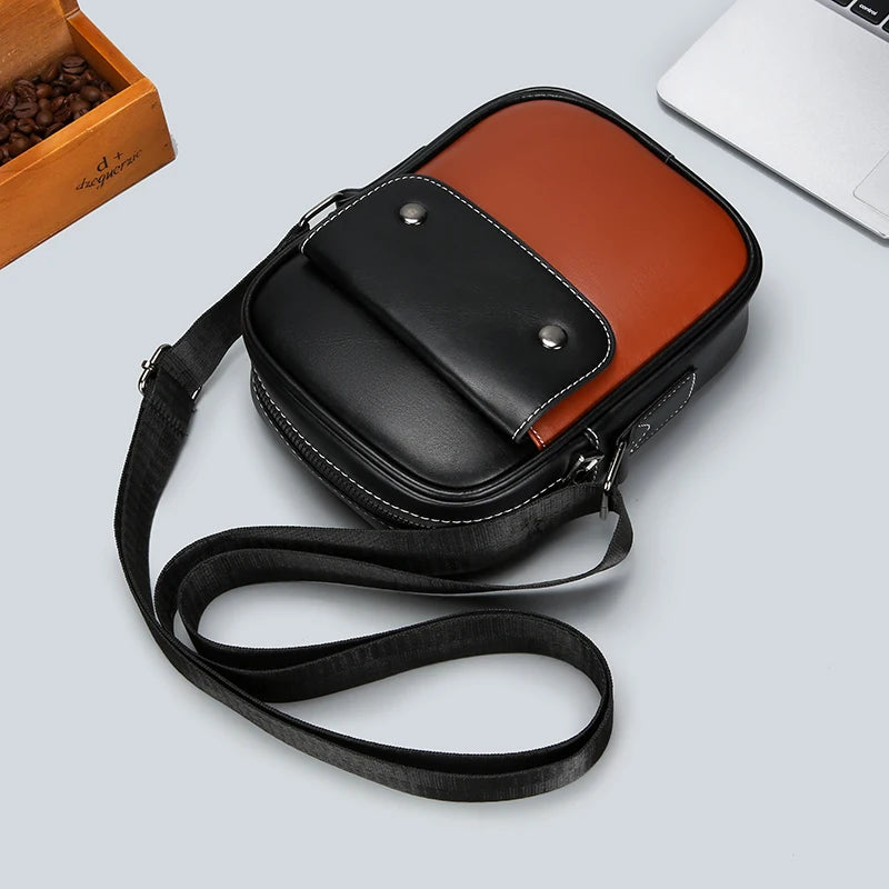 Tejesa Soft PU Leather Men Small Shoulder Bag Fashion Casual Male Mini Handbag Pretty Style Male Shopping Phone Bag