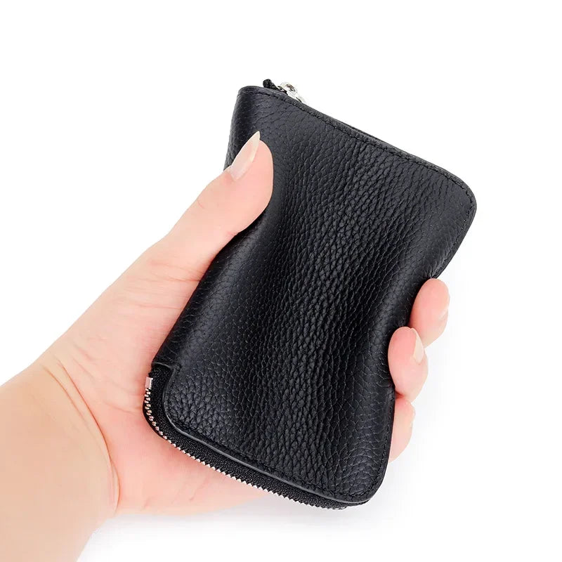 Tejesa  Genuine Leather Card Wallets Women Credit Card Holders Women Coin&ID Holder Female Organizer Business Card Holder