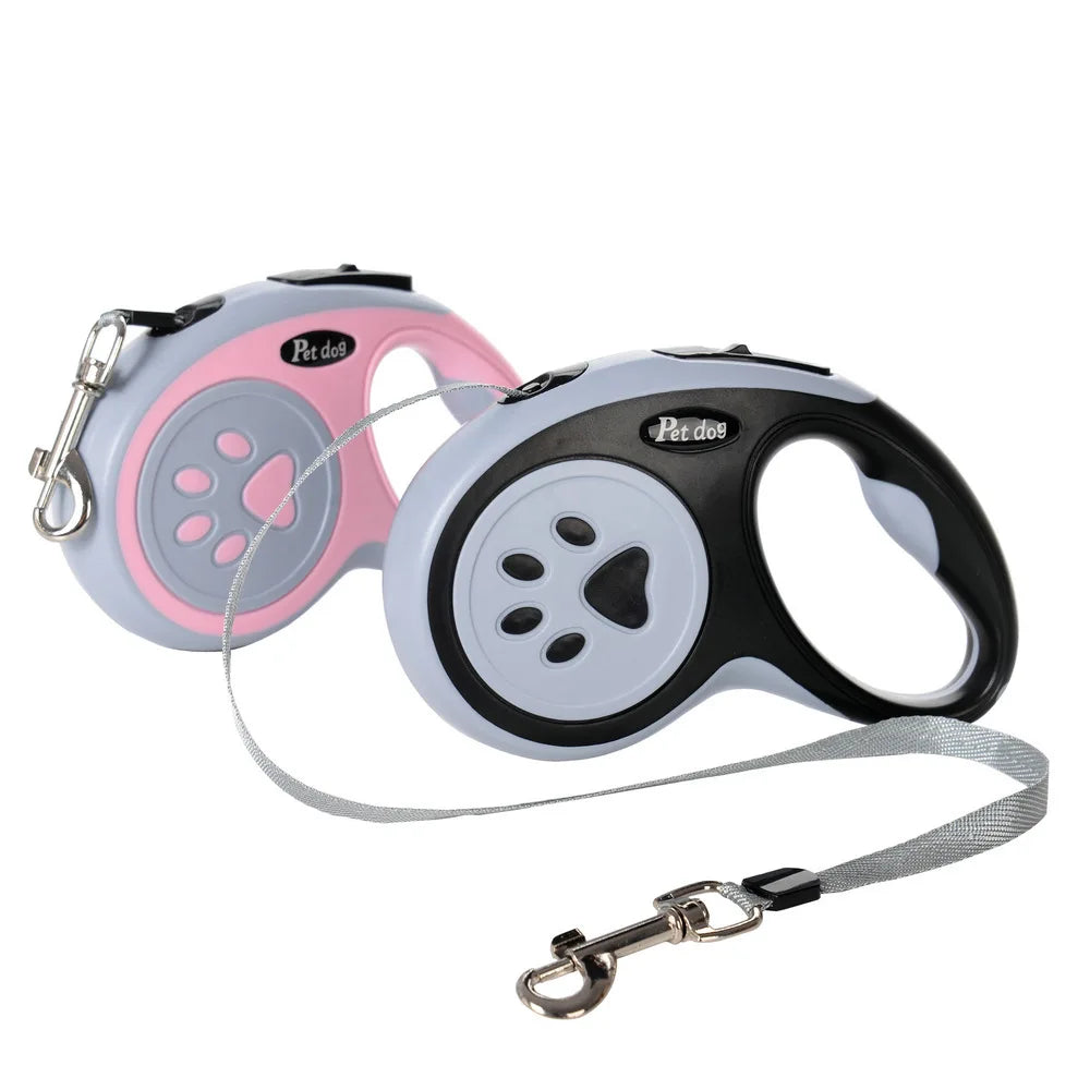 Tejesa Automatic Retractable Pet Leash, Bone Paw Print Telescopic Dog Leash, Dog Leash, Dog Leash
