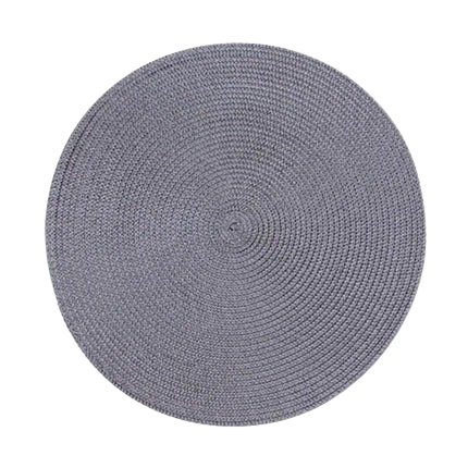 Hemasa Set of 6 Round Woven Non-slip Kitchen Placemat for Kitchen Dining Table European Style