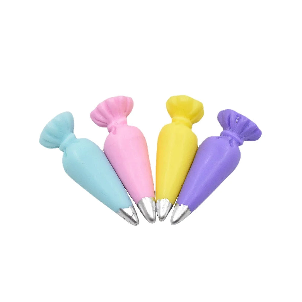 10pcs Macaroon Resin Decorating Bag Decoration 3d Miniature Dollhouse Scrapbooking Accessories Embellishments Kawaii Craft DIY