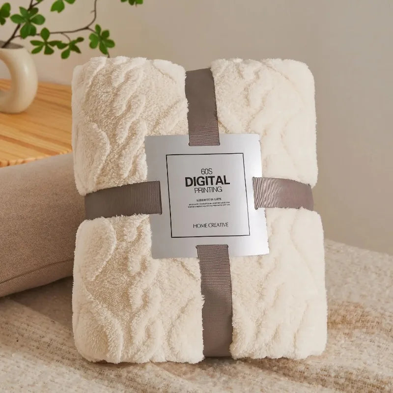 Jagdambe Coral Fleece Plush Blankets Winter Soft Warm Sofa Cover Throw Newborn Wrap Kids Bedspread Travel Thick Blanket