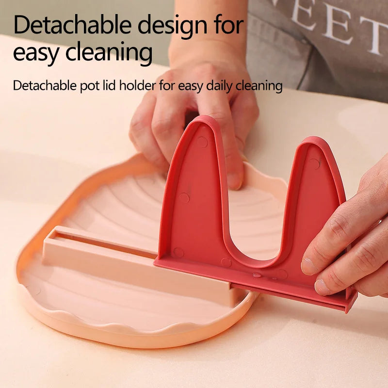 Hemasa Pan Lid Holder / Pot Cover Rests Spatula Stand For Kitchen