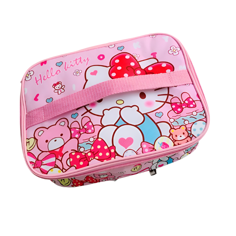 Hemasa Pink Hellokitty Girl Student Lunch Box Bag Lunch Box Insulation Bag Large Capacity Storage Bag