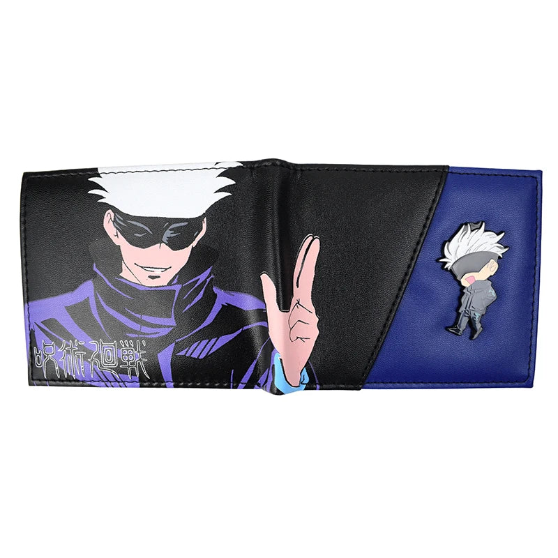 Hemasa Cartoon Boys Wallet Cool Metal Design Short Purse with Zipper Pocket
