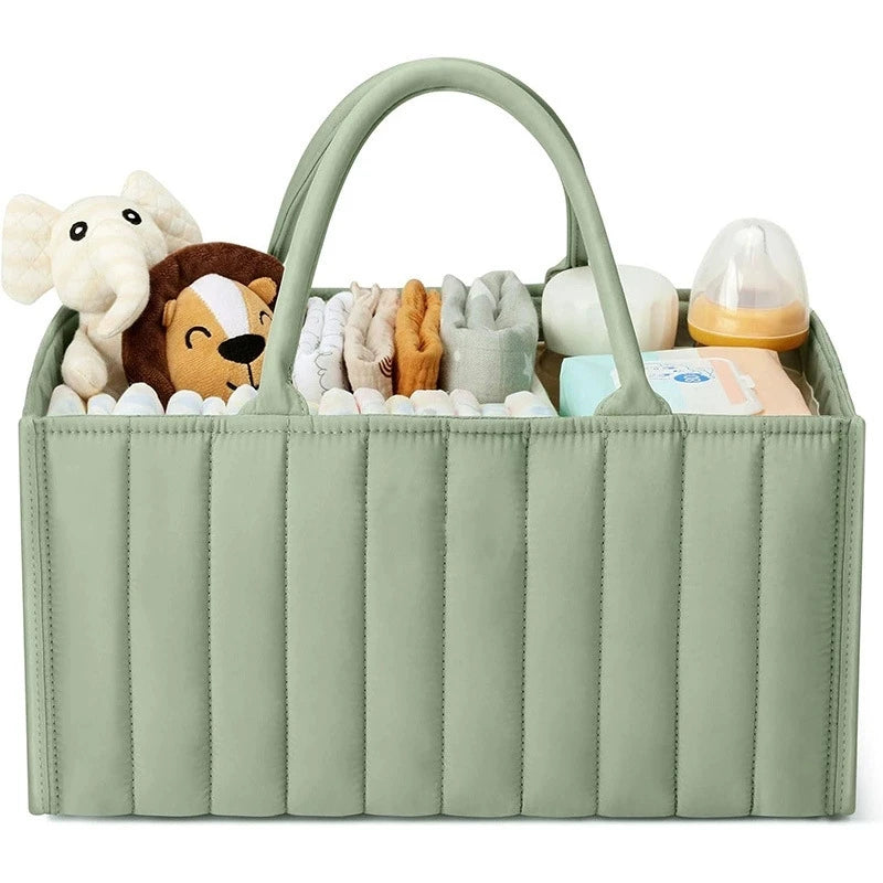 Tejesa Large Capacity Foldable Diaper Bag Durable Multi-Functional Storage Pouch for Diapers Wipes Easy to Carry Moms Diaper Bag Travel