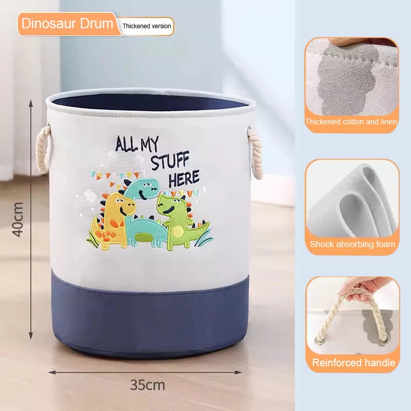 Hemasa Folding Storage Basket Linen Storage Fabric Wardrobe Office Bedroom Closet Toys Laundry Basket With Handle