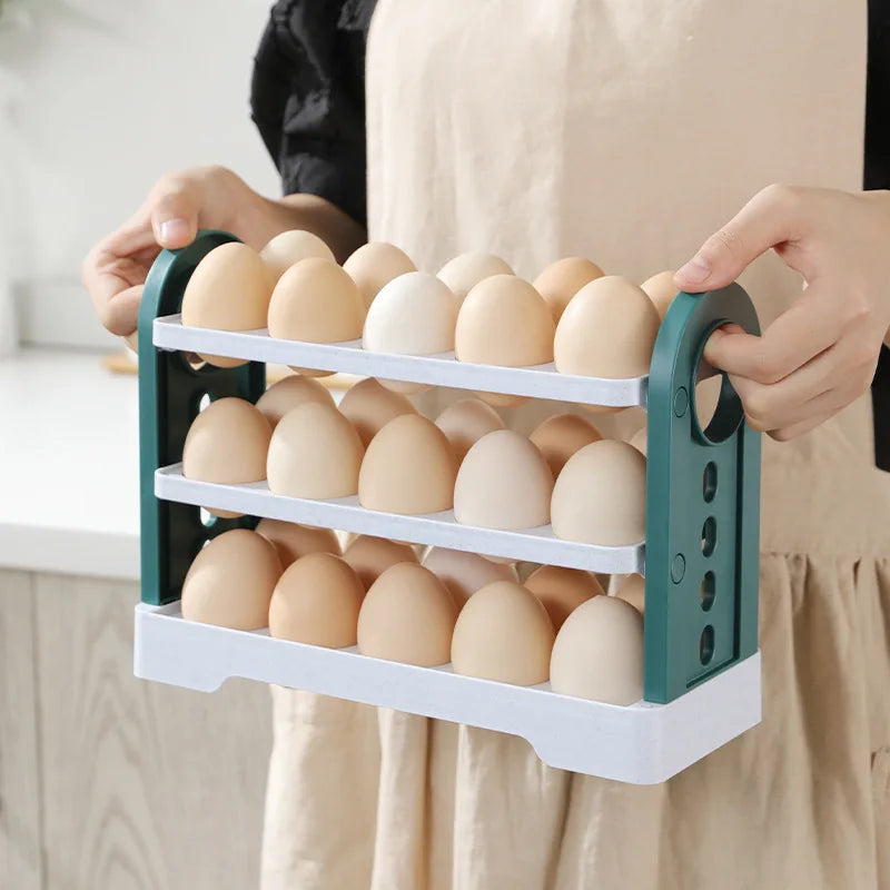 Tejesa Egg Storage Box Side Door of Refrigerator Storage Organizer Kitchen Reversible Special Egg Storage Tray Kitchen Accessories