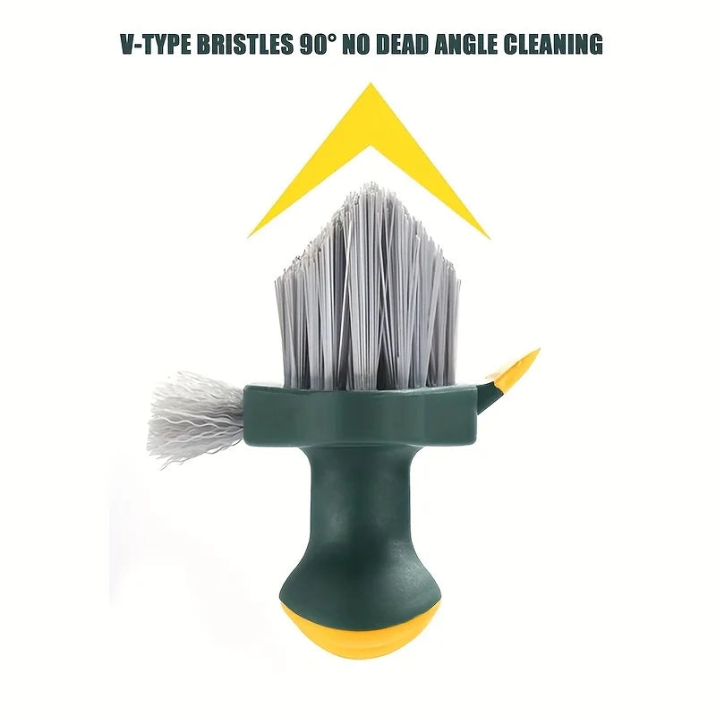 Tejesa 4 in 1 Brush Squeegee for Gap Groove Cleaning Tool Glass Scraper Kitchen Bathroom Floor Tire Cleaner Brushes Home Cleaning Brush