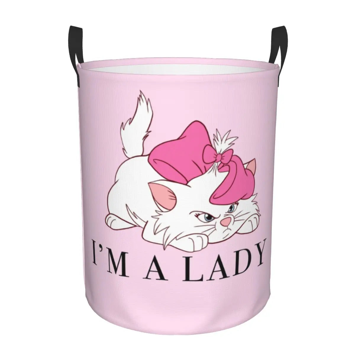 Hemasa Cats   On Pink Laundry Foldable Basket  for Toys / Clothes Hamper Storage Bin for Kids Nursery
