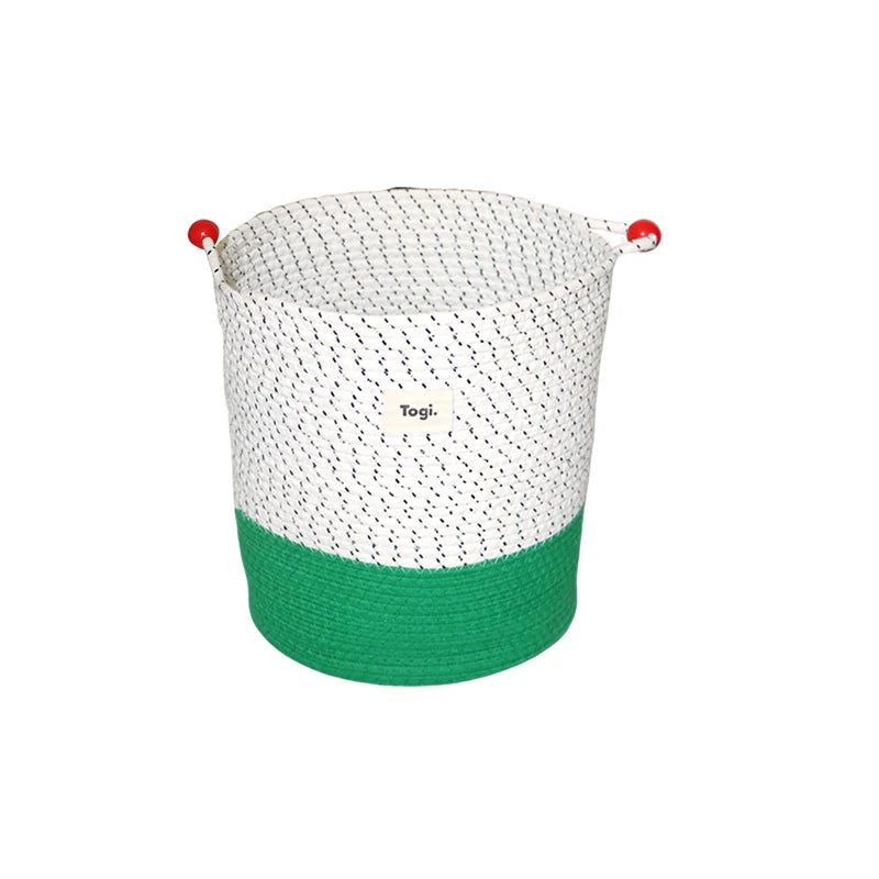 Tejesa  Cotton Rope Faion Color Blo Design Woven Laundry Clothes Storage Basket Home Batoom Use Dir Clothes Basket