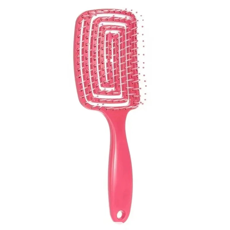 Hemasa 1Pcs Elastic Massage Comb Hollow Out Hair Brush/ Scalp Massage Combs Hair Styling Detangler Fast Blow Drying comb
