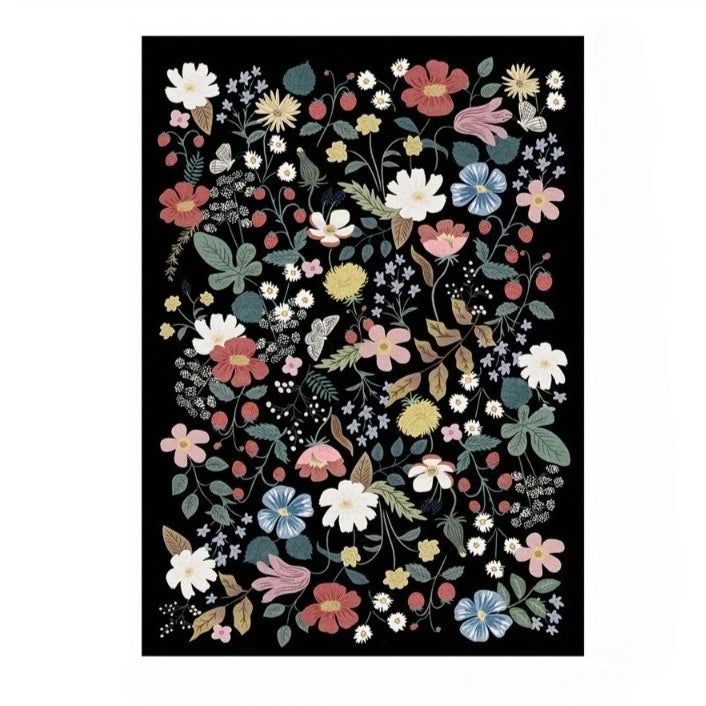 Hemasa Living Room Carpet / Bedroom Bedside Floor Mat /Machine Washable Easy Folding Carpet/ Floral Style  Rug