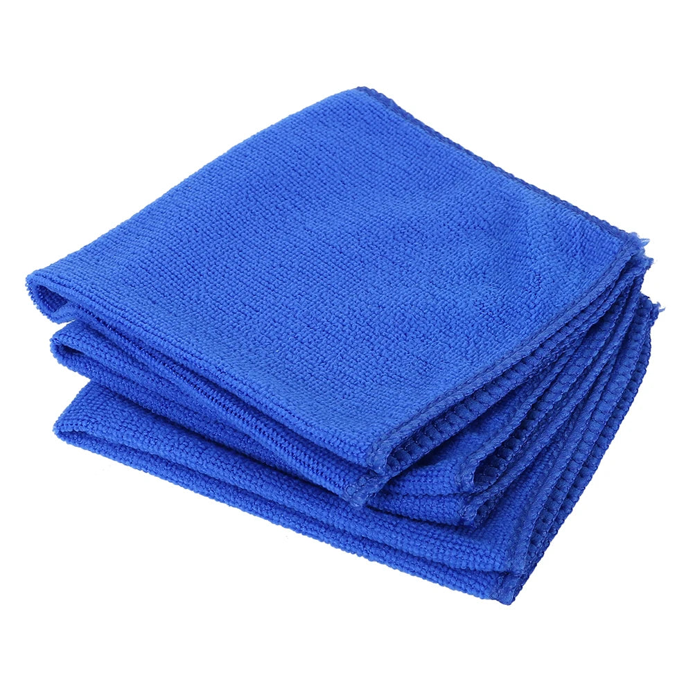 50/5pcs Cleaning Cloths Microfiber Towels Hanky Car Wash Drying Fabric Rag Reusable Auto Detail Polishing Cloth Home Clean Tool