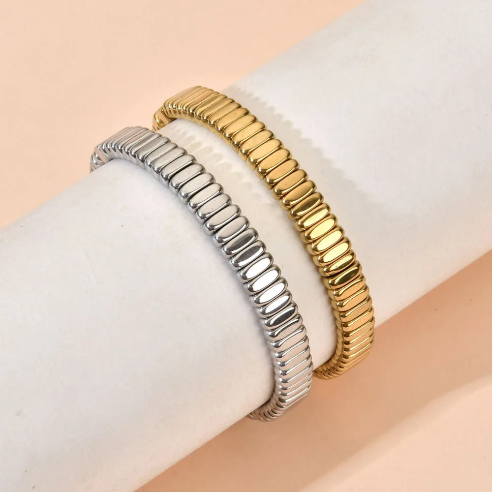 Hemasa Boho Handmade Adjustable Gold and Silver colour Tile Beads Bracelets for women /Girls