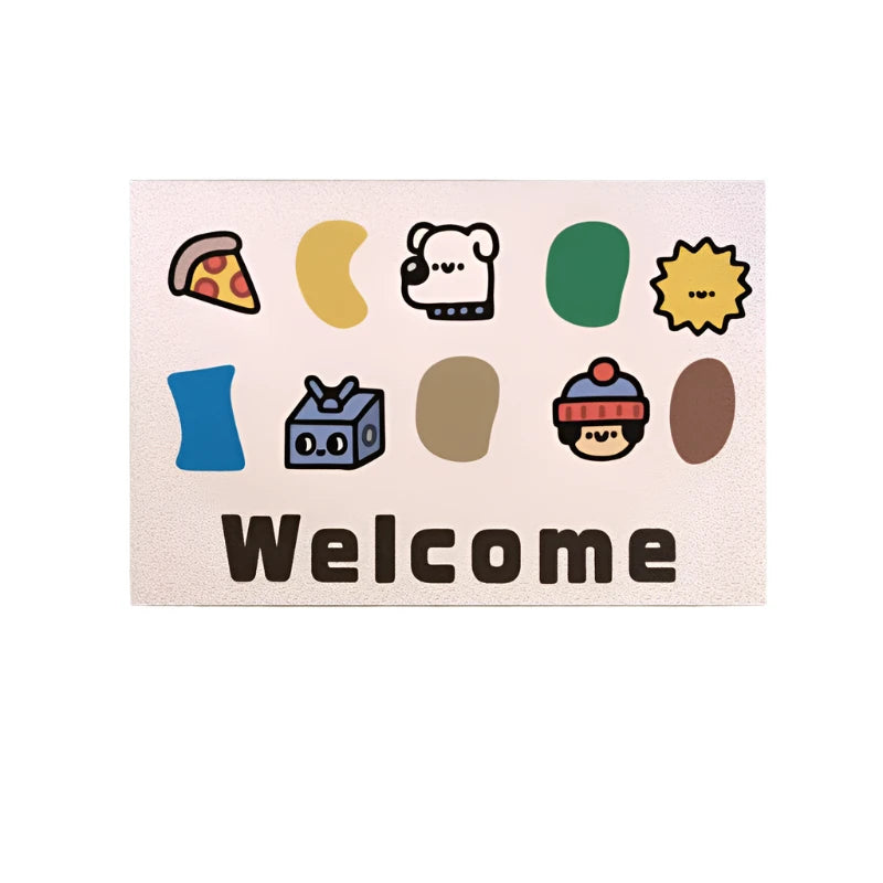 Hemasa  Welcome Entrance Doormat Non-slip PVC Floor Mats Easy Clean Hallway Entryway Home Decor Dust Removal Carpet