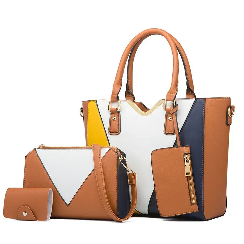 Hemasa crossbody  bag four-piece set of women's tote bag/ one shoulder  womens bag  purses and handbag