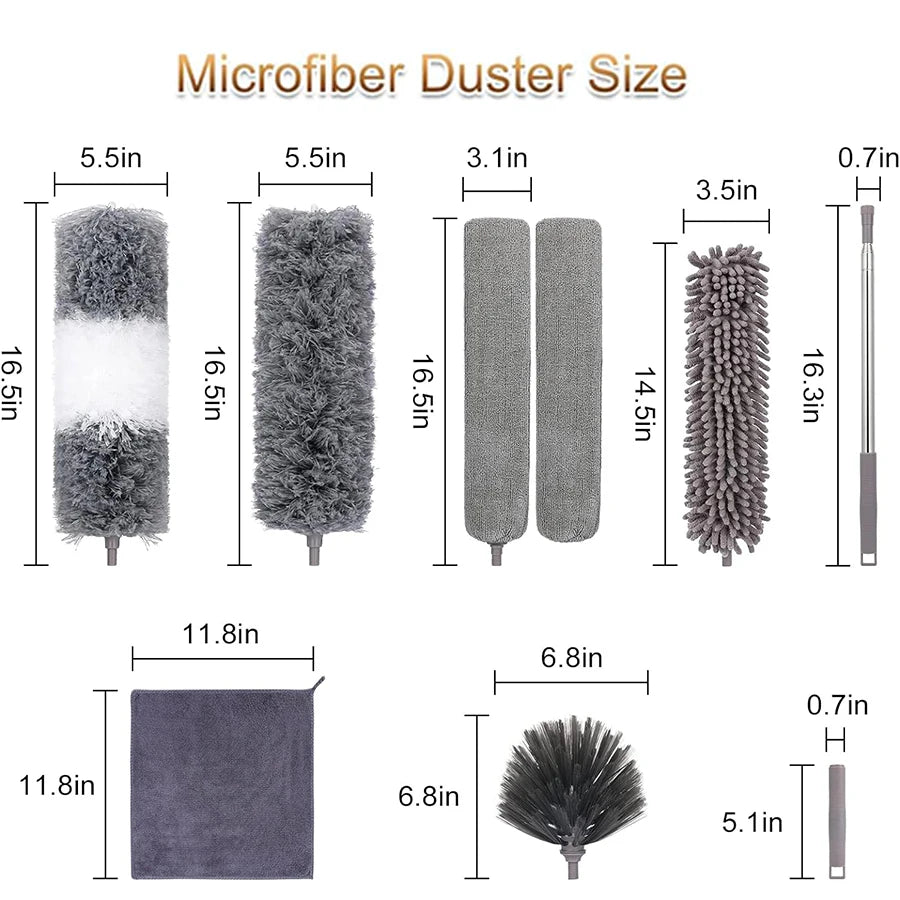 UNTIOR Duster Brush Microfiber Duster Extendable Gap Dust Tools Retractable Car Cleaning Brush Household Ceiling Cleaning Tools