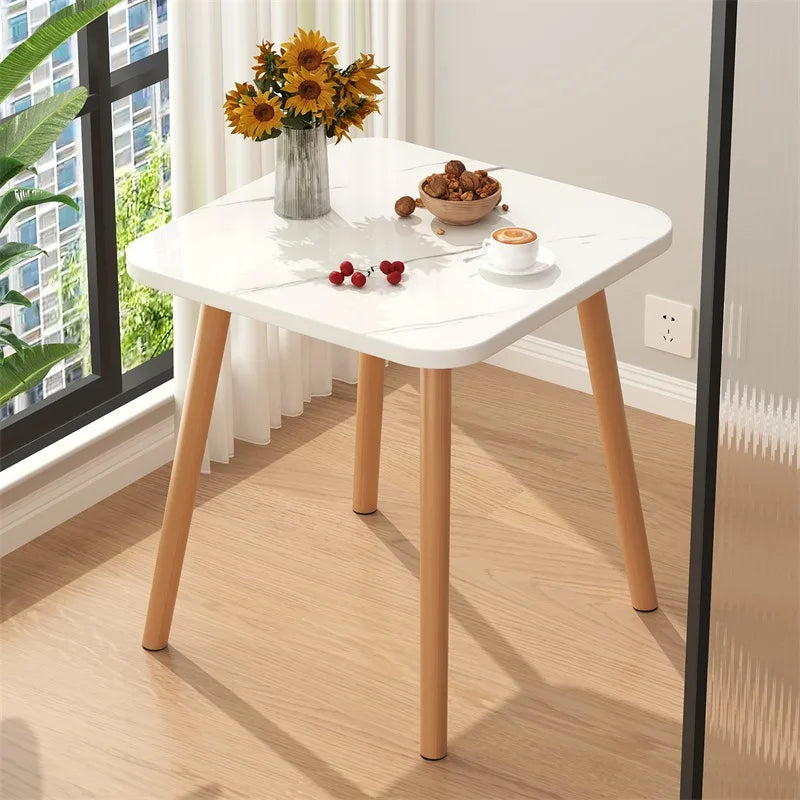 Formwell 50*50cm square Side Table Wooden Small coffee table for Living Room Bedroom and Balcony easy assemble Solid wood legs