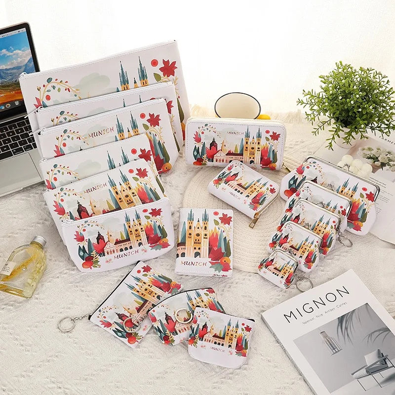Hemasa 12 PCS Fashion PU Leather Coin Purse Cute Fruit Lemon Lovely Women /Small Change Money Bags Key Holder Case Wallet Mini Pouch
