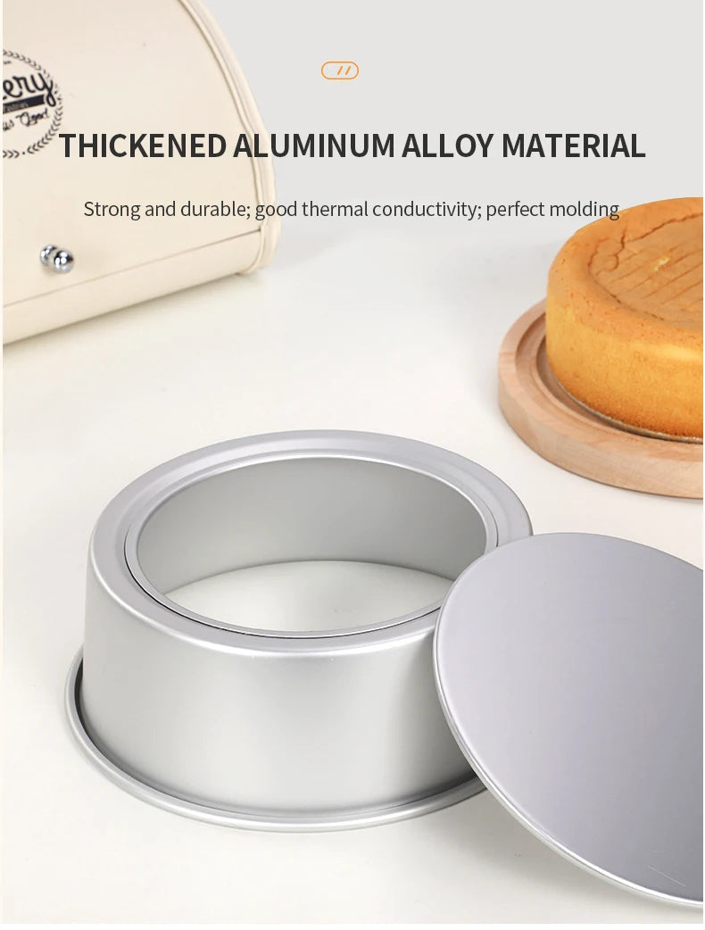 Heamasa 4/5/6/7/8/9/10 Inch Birthday Cake Mold Shaped Aluminum Alloy Cake Mold Baking Tray Mold Bakeware Cake Trays