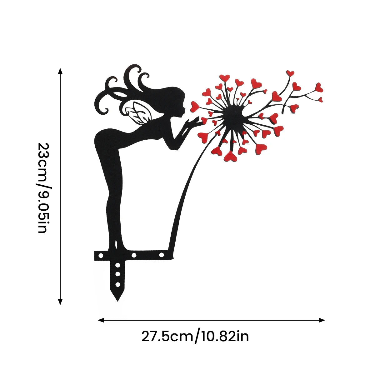 Tejesa Iron Art Silhouette Deco Fairy painting Wall Ornament for Home Bedroom Corridor Wall Sticker Background Wall Romantic Hangings