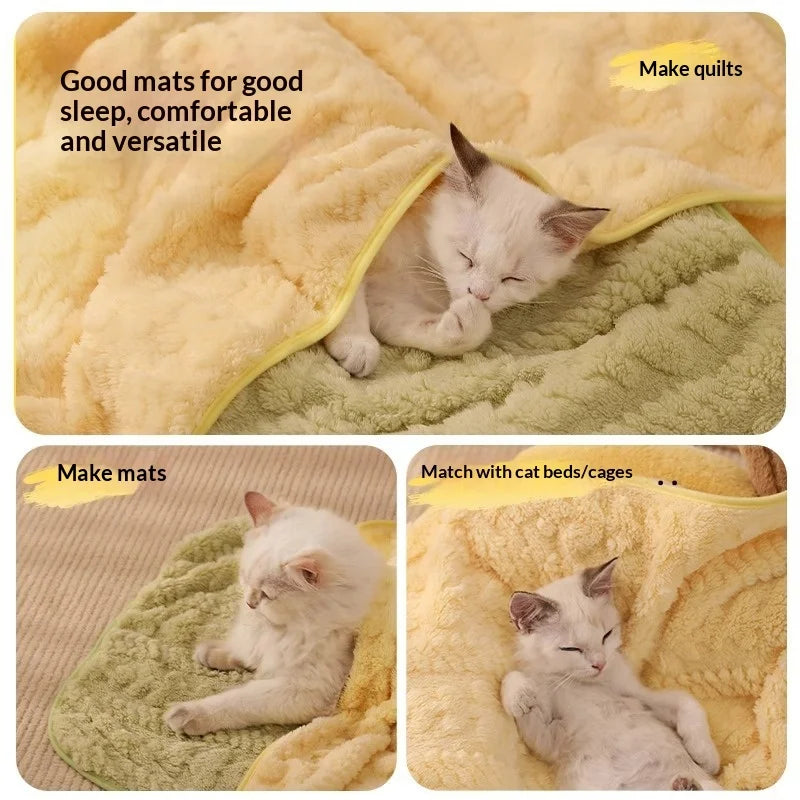 Waterproof & Scratch-Resistant Pet Blanket - Heavy Fleece Non-Slip Couch Cover for Cats and Dogs, Reversible Protector for Bed