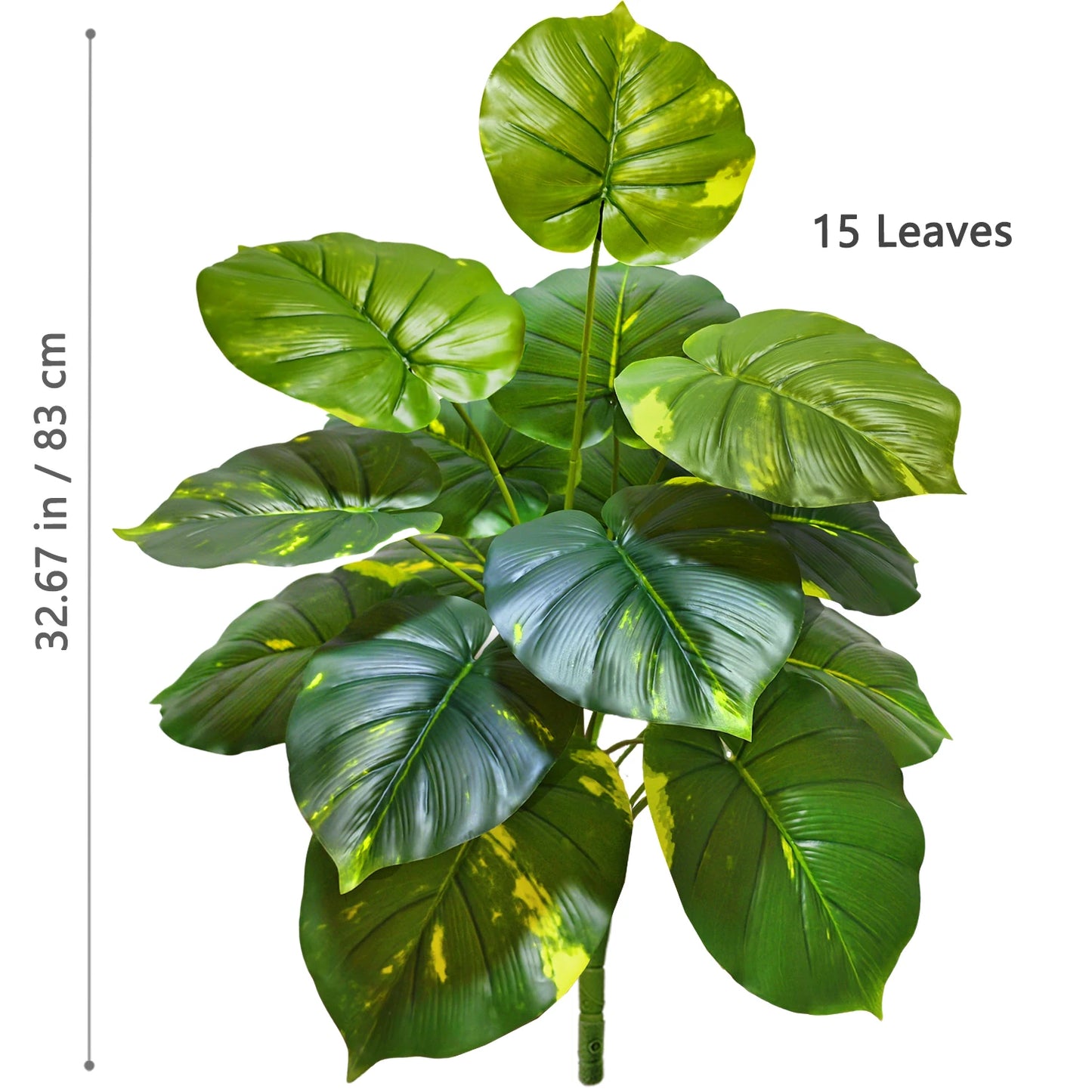 Tejesa 60-103cm Artificial Monstera deliciosa Pothos Alocasia Leaf Fake Plant Ornamental Festive Home Office Decoration