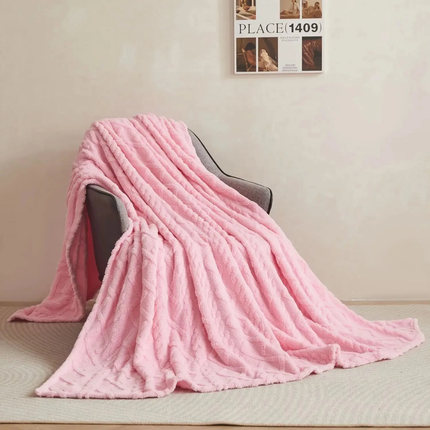 Jagdambe Coral Fleece Plush Blankets Winter Soft Warm Sofa Cover Throw Newborn Wrap Kids Bedspread Travel Thick Blanket