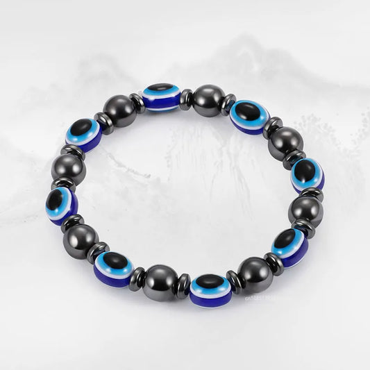 New Evil Eye Bracelet Blue Beads Bracelet Elastic Lucky Turkish Eye Bracelets for Women Men Girls Protection and Blessing Gifts