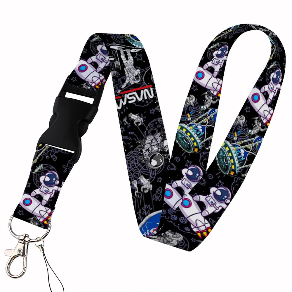 Tejesa Starlit sky Lanyard Keys Chain Badge Holder ID Credit Card Pass Hang Rope Lariat Mobile Phone Charm