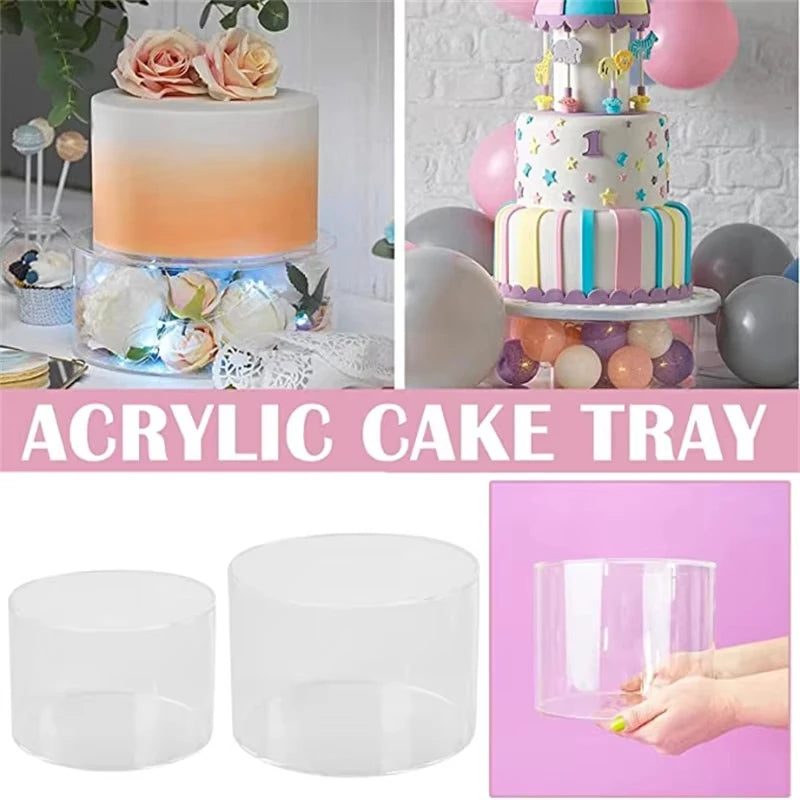 Acrylic cake stand Fillable lamp candy flower display stands Stackable Display Box for Wedding Birthday Party Table Pastry Decor