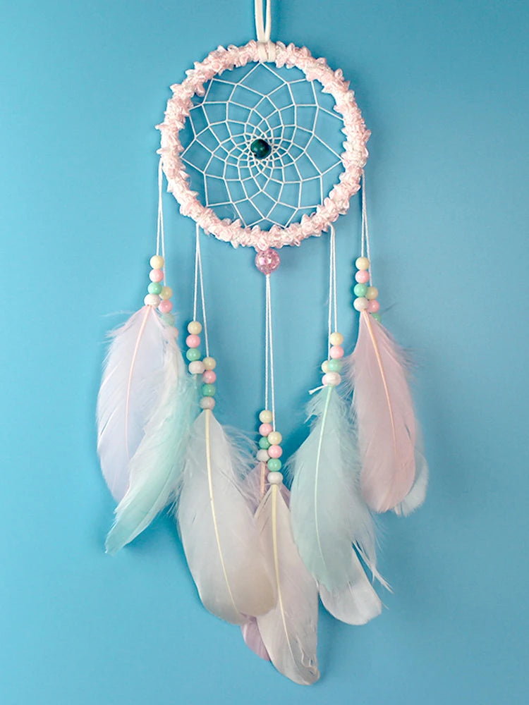 Hemasa Dream Catcher Handmade Wind Chime Car Pendant Garden Outdoor Hanging Ornaments Creative Birthday Gift Bedroom Home Decoration