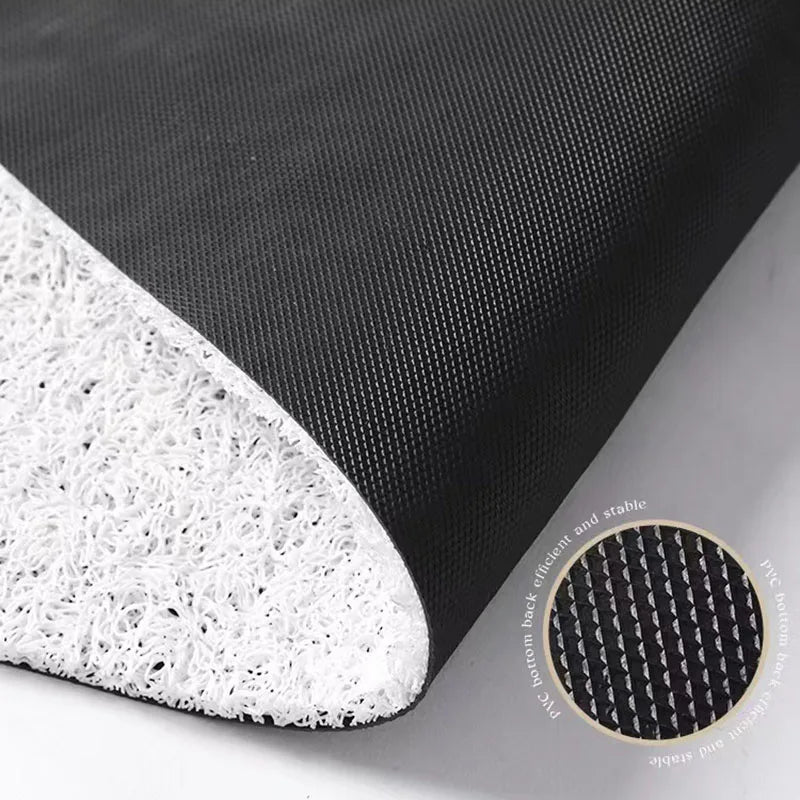 Hemasa  Welcome Entrance Doormat Non-slip PVC Floor Mats Easy Clean Hallway Entryway Home Decor Dust Removal Carpet