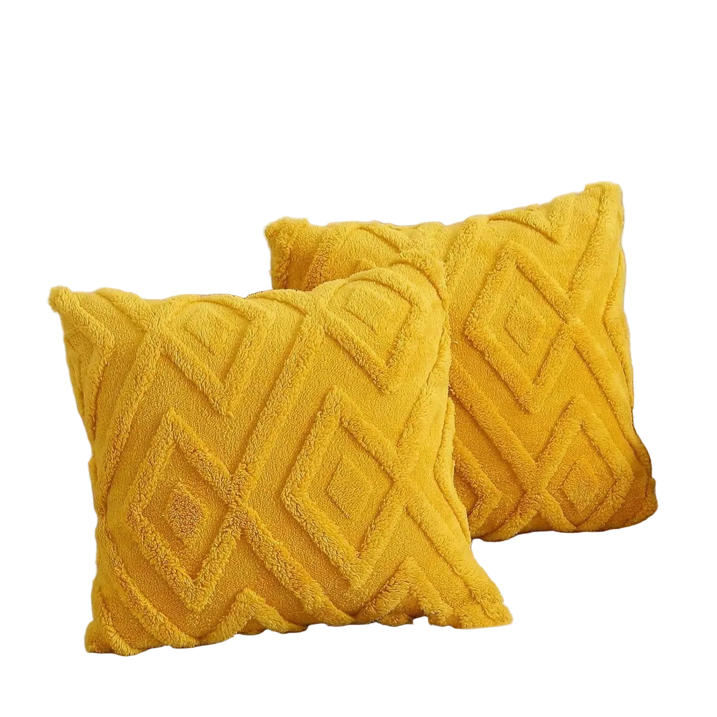 Tejesa  Pieces Flannel Decorative Pillowcase Geometric Diamond Pattern Neutral Style for Living Room And Bedroom Decoration