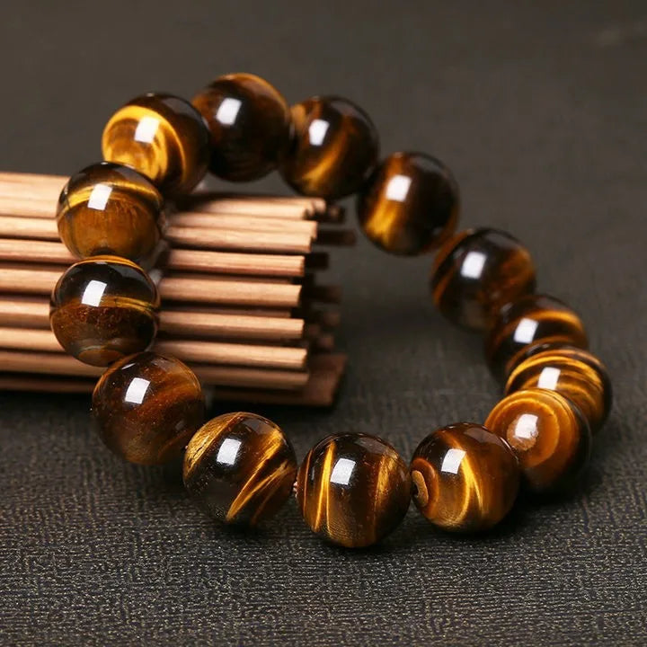 Hemasa Natural Stone 6/8/10mm Beads Tiger Eye Bracelet for women/Girls