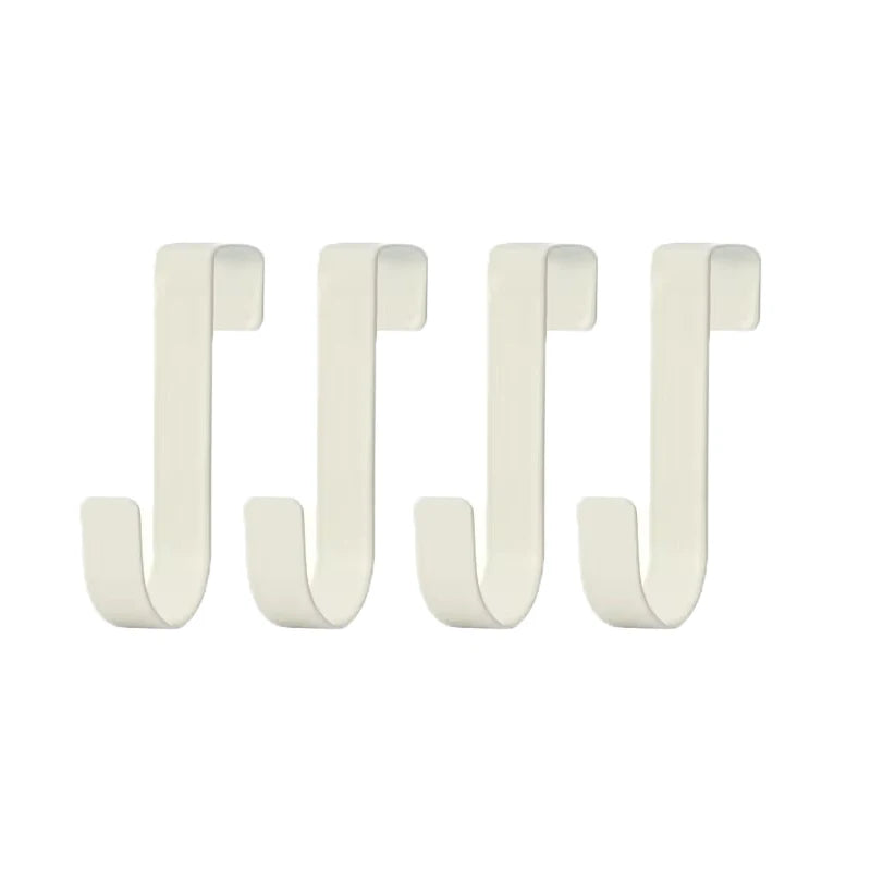 Hemasa 4pcs Multi-Purpose Hooks Kitchen Cabinet Door Back Hook Hanging Rack Clothes Coat Hat Towel Hanger Storage Hook Bathroom Accessories