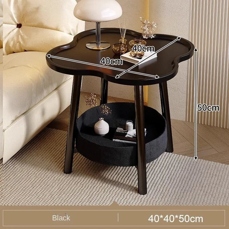 H2O Four-leaf Clover Sofa Side Several Bedroom Small Table Living Room Storage Table Creative Balcony Double Layer Coffee Table