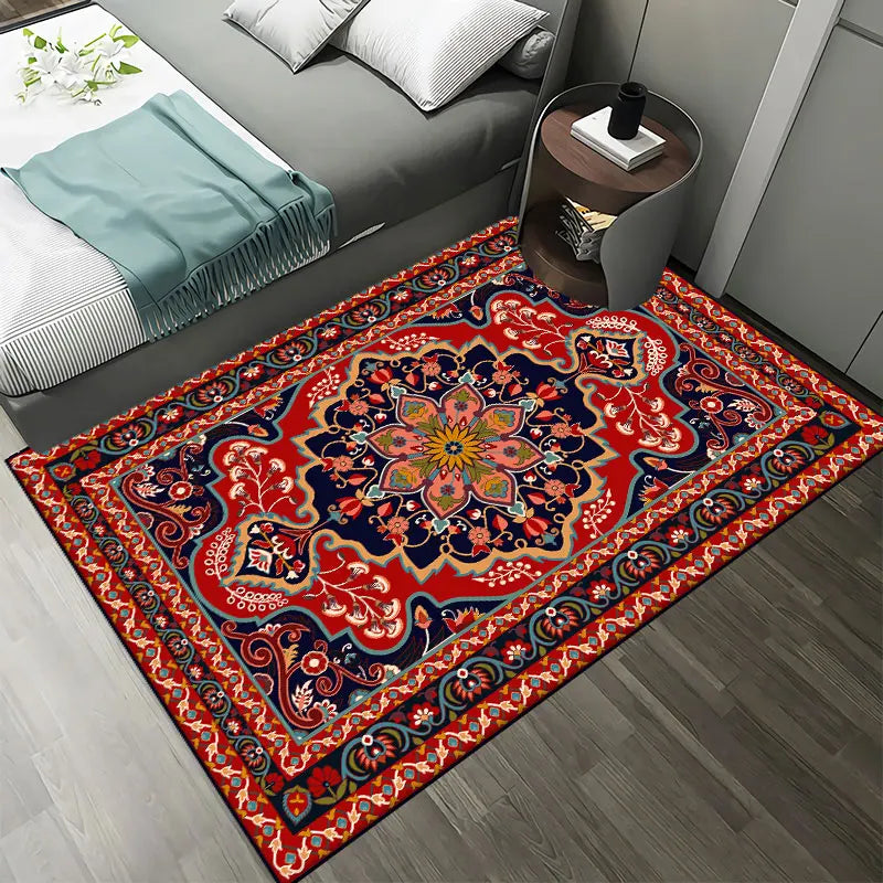 Persian retro carpet living room bedroom mat non slip area  Moroccan decorative  floor
