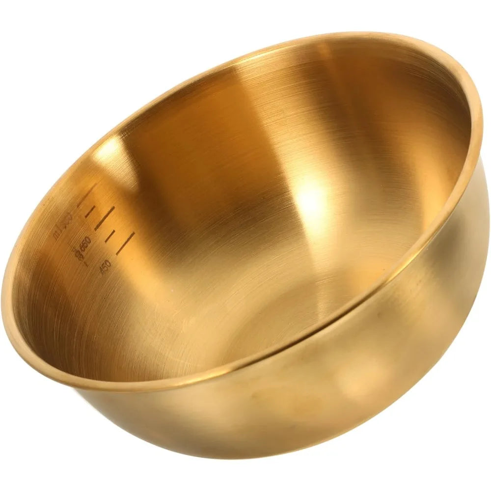 Tejesa 3 Pack Stainless Steel Salad Bowl Set, Oven-safe Kitchen Tableware with Graduated Mixing Bowls