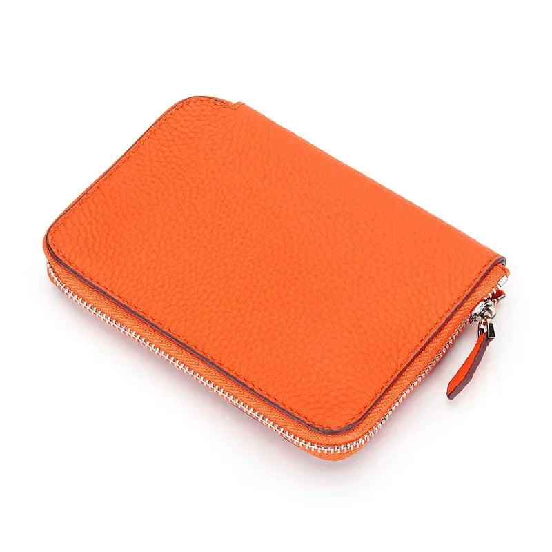 Tejesa  Genuine Leather Card Wallets Women Credit Card Holders Women Coin&ID Holder Female Organizer Business Card Holder