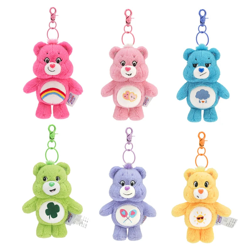 Tejesa Care Bears Plush Carebears Rainbown Bear Plush Anime Hobby Toy Keychain Bag with Sound Dolls Christmas Birthday Gifts