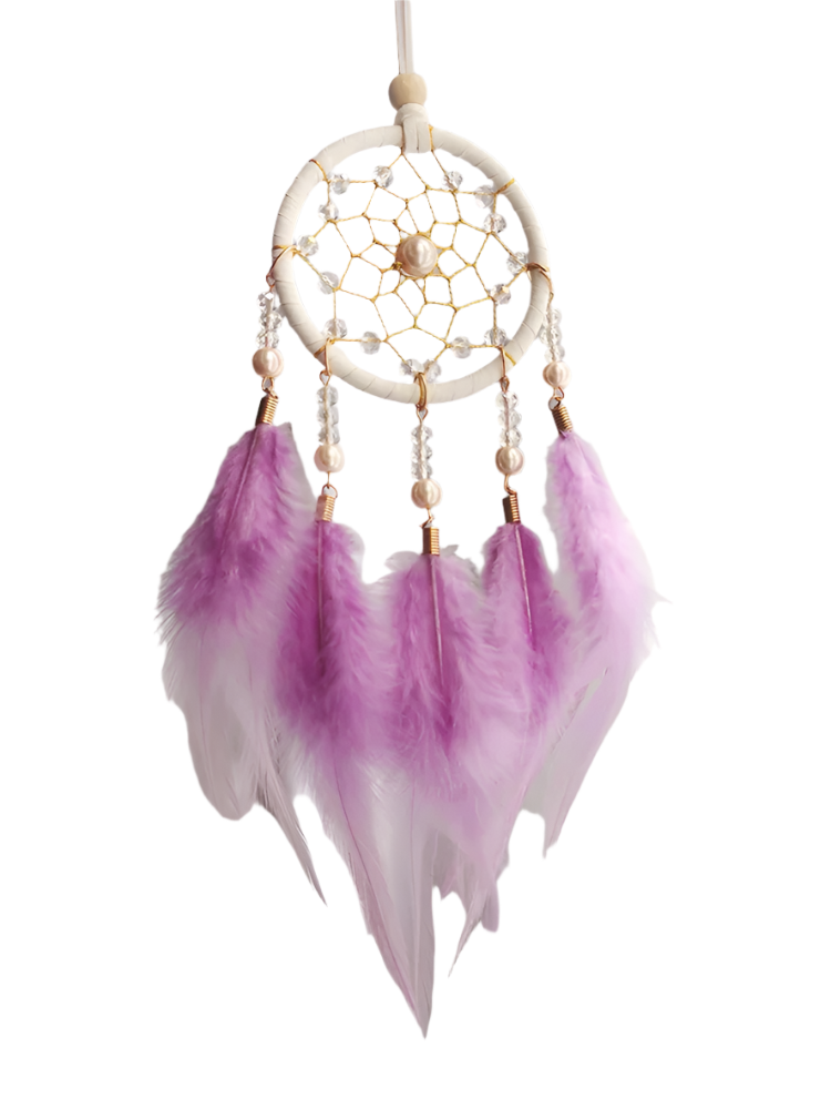 Hemasa Hand-woven   Feather Wind  Chime   Dream Catcher for Valentine's Day Gift Bedroom Hanging Ornaments Home Decoration