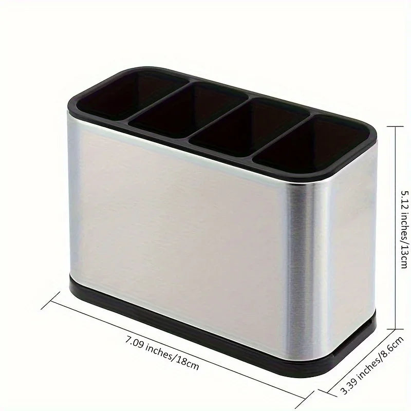 Tejesa Kitchen Cutlery Organizer Knife Stand Plastic Drain Storage Holder Spoon Fork Chopstick Kitchenware Cooking Tool Tray Shelf Box