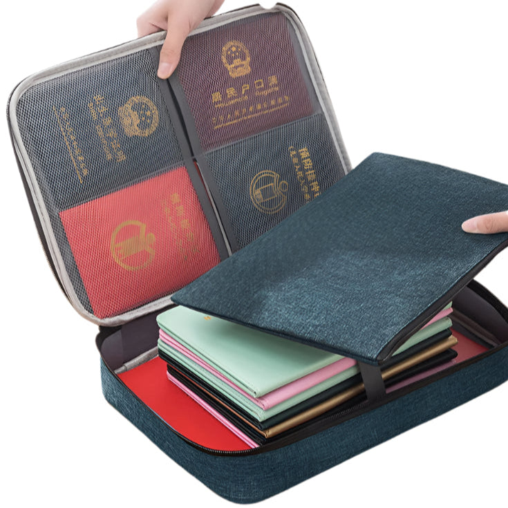 Hemasa Portable Office Document Storage Bag Organizer File Boxes Bins Basket